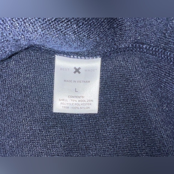 Best Made Co. Men’s Wool Fleece Zip Up Jacket Size Large - Picture 8 of 13